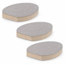 Set of 3 Unfinished Wooden Egg Cutouts DIY Crafts 2.5 Inches