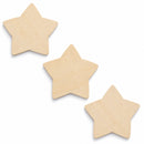 3 Unfinished Wooden Star Shapes Cutouts DIY Crafts 4.8 Inches