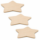 3 Unfinished Wooden Star Shapes Cutouts DIY Crafts 4.8 Inches