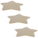 3 Unfinished Wooden Star Shapes Cutouts DIY Crafts 4.8 Inches
