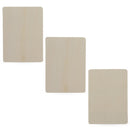 3 Unfinished Wooden Rectangle Shapes Cutouts DIY Crafts 4.55 Inches