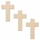 3 Unfinished Wooden Cross Shapes Cutouts DIY Crafts 4.25 Inches
