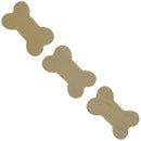 3 Unfinished Wooden Dog Bone Shapes Cutouts DIY Crafts 3.7 Inches