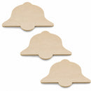 3 Unfinished Wooden Bell Shapes Cutouts DIY Crafts 3.6 Inches