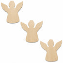 3 Unfinished Wooden Angel Shapes Cutouts DIY Crafts 3.8 Inches
