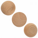 3 Unfinished Blank Wooden Split in Half Balls 2.5 Inches