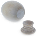 Unfinished Blank Wooden Egg with Detachable Stand 3.25 Inches