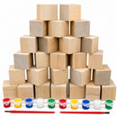 Set of 26 Unfinished Wooden Blocks 1.5 Inches