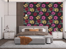 Contemporary Brightly Flowers Wallpaper Smart Quality