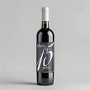 Chalkboard Fifteenth Anniversary Script Wine Label