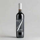 Chalkboard First Anniversary Script Wine Label