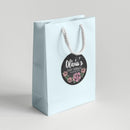 Chalkboard Rose Baby Shower Favor Labels