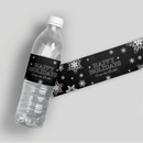 Chalkboard Snowflakes Water Bottle Labels