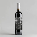 Chalkboard Snowflakes Wine Label