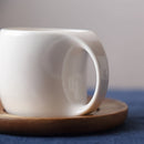 Elegant Ceramic Mug & Saucer Set | 7oz Modern Eco Drinkware