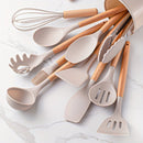 12-Piece Grey Silicone Kitchen Utensil Set with Holder – Heat Resistant