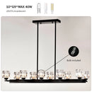 Chandelier Lights for Living Room with Modern Crystal Design & 10-Light Fixture