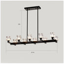 Chandelier Lights for Living Room with Modern Crystal Design & 10-Light Fixture