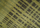 Charcoal and Olive Modern Stripes Design 5.8x7.10 Hand loom wool area Rug