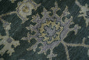 Charcoal and Silver 9x12 Hand Knotted Traditional Antique Style Wool Area Rug