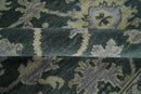 Charcoal and Silver 9x12 Hand Knotted Traditional Antique Style Wool Area Rug