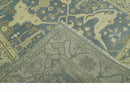 Charcoal, Beige and Olive 6x9 Hand Knotted Traditional Oriental Oushak wool rug