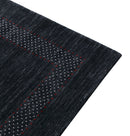 Charcoal Center Pattern Hand Loomed Wool Area Rug