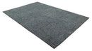 Charcoal Contemporary Stripes Pattern Hand Knotted 9.3x14.8 Wool Area Rug