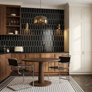 Midnight Glossy Tear Field Ceramic Tiles 3 5/8x8