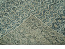 Charcoal, Gray and Beige 5x7 Hand Knotted Southwestern Tribal Trellis wool Rug