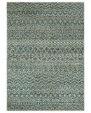 Charcoal, Gray and Beige 5x7 Hand Knotted Southwestern Tribal Trellis wool Rug