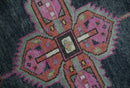 Charcoal, Gray and Pink Traditional Hand Knotted 5x8 and 6x9 Wool Area Rug