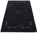 Charcoal Tribal Center Medallion Hand Loomed Wool Area Rug