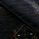 Charcoal Tribal Center Medallion Hand Loomed Wool Area Rug