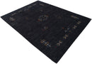 Charcoal Tribal Center Medallion Hand Loomed Wool Area Rug