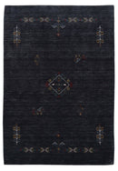 Charcoal Tribal Center Medallion Hand Loomed Wool Area Rug