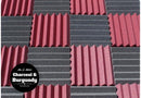 Easy Mount Acoustic Foam Kit - 12x12x2" Acoustic Foam Panels With Adhesive - Wedge Style - 4 Pack