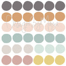Colorful Watercolor Polka Dots - Fabric Nursery Wall Art Decals
