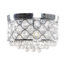 Chaucer 14 Inch 3-Lights Chrome Flush Mount Chandelier Cylinder