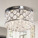 Chaucer 14 Inch 3-Lights Chrome Flush Mount Chandelier Cylinder