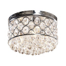 Chaucer 14 Inch 3-Lights Chrome Flush Mount Chandelier Cylinder