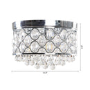 Chaucer 14 Inch 3-Lights Chrome Flush Mount Chandelier Cylinder
