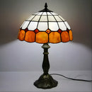 Antique Tiffany-Style Lamp with Check Pattern