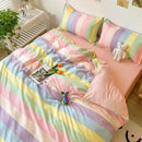 Checkerboard black & beige satin duvet cover set bedroom bedding