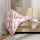 Checkerboard knit blanket bedroom living room plush decor