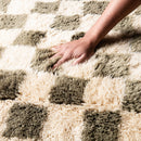 Checkered Garden - Luxury Shag Moroccan Rug