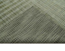 Checkered Olive Green & Beige Scandinavian 8x10 Hand Made Blended Wool Flatwoven Area Rug | KE19