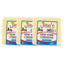 New York Cheddar Cheese Block | Pack of 3 | 8 oz | Jisa's Farmstead Cheese