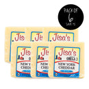 New York Cheddar Cheese Block | Pack of 6 | 8 oz | Jisa's Farmstead Cheese
