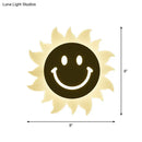Cheerful white smiling sun led wall sconce bedroom light